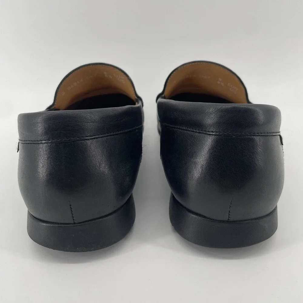 Mephisto Loafers Mens 8.5 Black Leather Cool-Air Slip On Moc Toe 54214 067